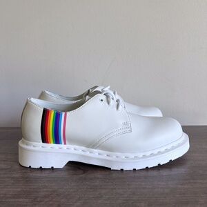 Dr. Martens 1461 Smooth White Leather Unisex Pride Oxford